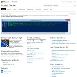 Script Center Home Page