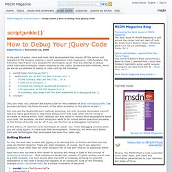 How to Debug Your jQuery Code