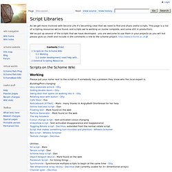 Script Libraries - The Schommunity Wiki
