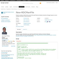 New-RDCManFile