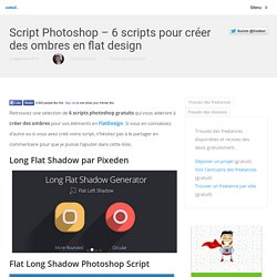 Script Photoshop - 6 scripts pour créer des ombres en flat design