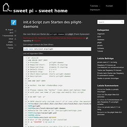 sweet pi – sweet home - init.d Script zum Starten des pilight-daemons