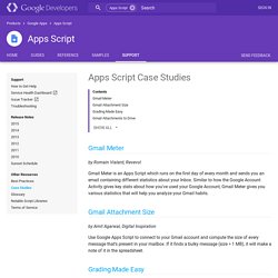 Apps Script Case Studies - Google Apps Script