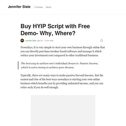 Buy HYIP Script with Free Demo- Why, Where?