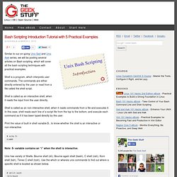 Bash Scripting Introduction Tutorial with 5 Practical Examples