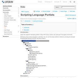 Scripting Language Portlets