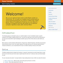 Bash Scripting Tutorial - Ryans Tutorials