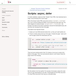 Scripts: async, defer