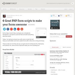 6 Great PHP Form scripts to make your forms awesome