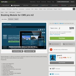 Booking Module for CMS pro m2
