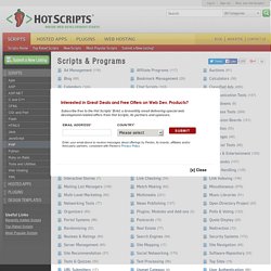 PHP Scripts & Programs - Free and Commercial PHP Scripts