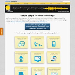 Sample Scripts for Audio Recordings