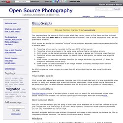 Gimp Scripts - Open Source Photography