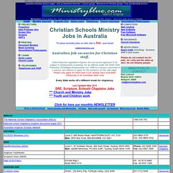 SRE, Scripture, Schools Chaplains Jobs Australian