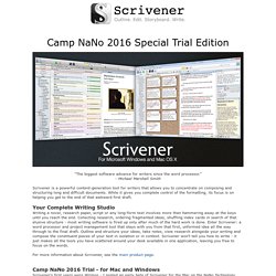 Scrivener NaNoWriMo 2011 Offers