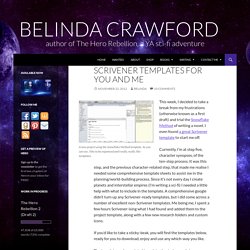 Scrivener templates for you and me