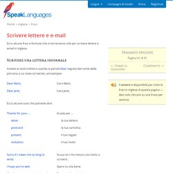 Scrivere lettere e email in inglese