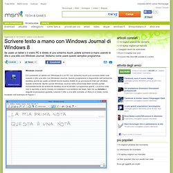 Scrivere testo a mano con Windows Journal di Windows 8 - Guide e tutorial - Tecnologia - MSN Italia