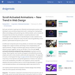 Scroll Activated Animations - New Trend in Web Design