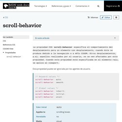 scroll-behavior - CSS