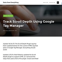Track Scroll Depth Using Google Tag Manager