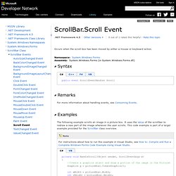 ScrollBar.Scroll Event (System.Windows.Forms)