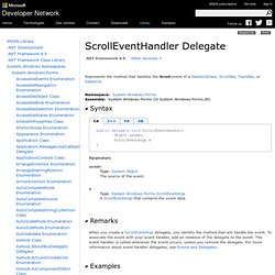 ScrollEventHandler Delegate (System.Windows.Forms)