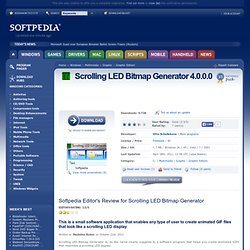 Download Scrolling LED Bitmap Generator 3.1.0 Free - Generated Animated GIF files looking like a scrolling LED display