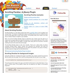 Scrolling Parallax: A jQuery Plugin