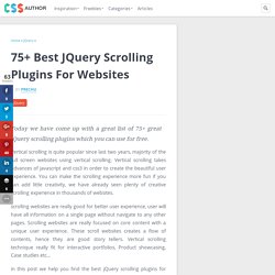 75+ Best jQuery Scrolling Plugins for Websites