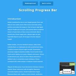 Scrolling Progress Bar