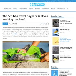 The Scrubba travel daypack is also a washing machine!