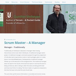 Scrum Master – A Manager – Ullizee