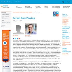 Scrum Role Playing
