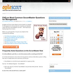 FAQ on Most Common ScrumMaster Questions for Management