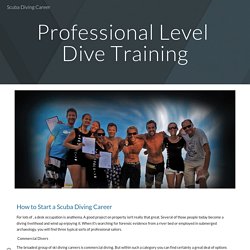 Scuba Diving Career