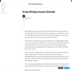 Scuba Diving Lessons Orlando