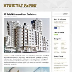 3D Relief Cityscape Paper Sculptures