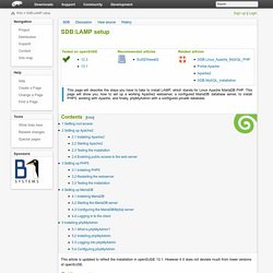 SDB:LAMP setup - openSUSE