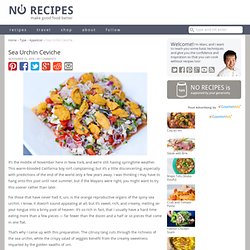Sea Urchin Ceviche Recipe