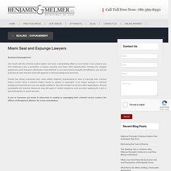 Miami Seal and Expunge Lawyers - Benjamin & Melmer LLC