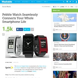 Pebble Watch Seamlessly Connects Your Whole Smartphone Life