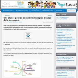 Une séance pour co-construire des règles d’usage de la messagerie