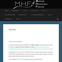 Séances CM1/CM2 – MethodeHeuristiqueFrancais