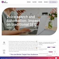 Voice search and Automation: Impact on traditional SEO