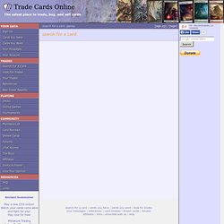 search for a card at Trade Cards Online