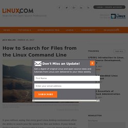 How to Search for Files from the Linux Command Line