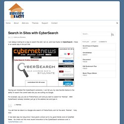 Search in Sites with CyberSearch