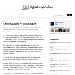 A Search Engine for Programmers