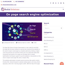 On-Page Search Engine Optimization (SEO), You Need To Know About it